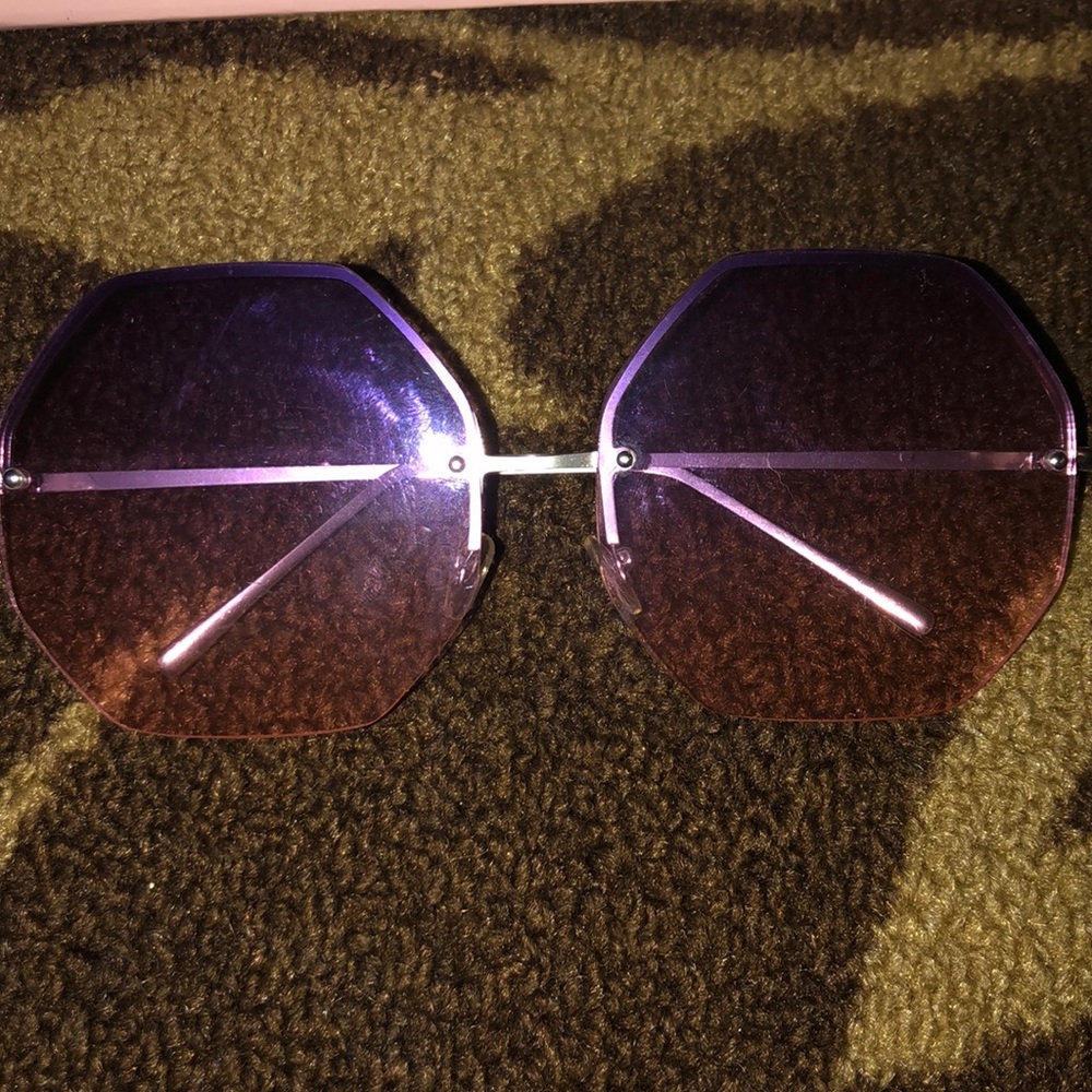 Purple/red octagon sunglasses